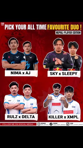 141K views · 2.3K reactions | “If you had to build a dream team — which duo are you starting with?” 樂 #pubgmobile #PUBGMobileNepal #pubgmobilesouthasia #PUBGMOBILEESPORTS #fypシ | Nepal Esports Moments | Facebook