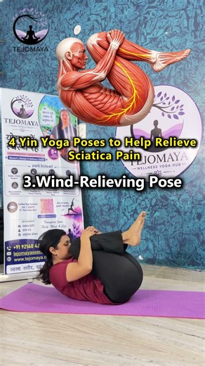 4 Best Yoga Poses for Sciatica & Lower Back Pain 🧘‍♀️ | Yin Yoga for Pain Relief | Tejomaya Yoga