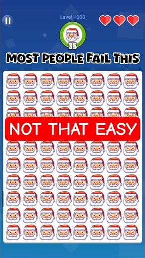 Level 100 IMPOSSIBLE! Can You Spot the Odd Santa? 🎅🔍 #shorts