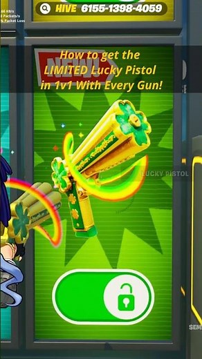 LIMITED Lucky Pistol 🍀 - How To Unlock In Fortnite 1v1 With Every Gun!