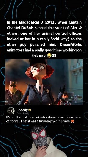 In the Madagascar 3 (2012), this scene had a weird detail