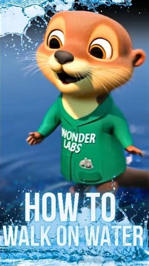 How To Walk On Water (Science Explained) 🦦💧 #shorts