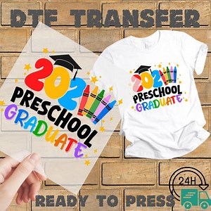 Preschool Grad DTF Transfer: 2025 Graduation Heat Press Design (22x10 Inches) - Etsy