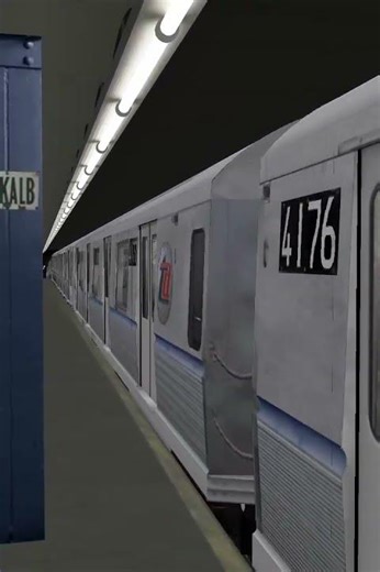 OpenBVE Shorts: R40 RR Train arriving at DeKalb Ave 🚇🗽 #shorts #fyp #nycsubway