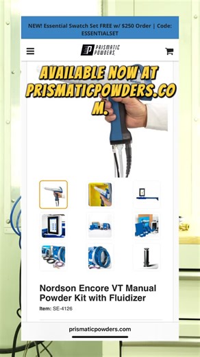 Prismatic Powders on Instagram: "⚡ Precision. Control. Consistency. The Nordson Encore VT Manual Powder Gun with Fluidizer is built for pros who want flawless finishes every time. Pair it with our Prismatic fluidizer hopper for the ultimate setup. 👉 Now available at prismaticpowders.com #prismaticpowders #powdercoating #powdercoat"