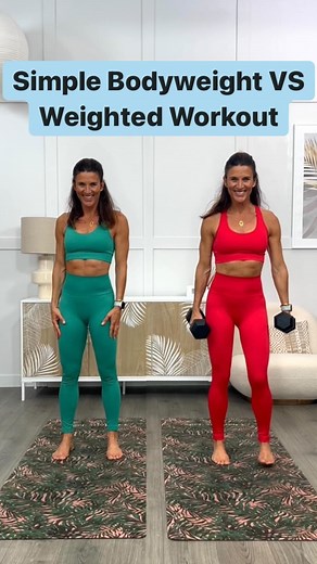 RWL | Women's Wellness • Home Workouts on Instagram: "Using weights doesn't mean it has to be complicated - check out how simple it is to level up your usual body weight moves with dummbells! 💪 The benefits of strength training are HUGE, but despite the known benefits of using weights in workouts for women, many ladies are still yet to embrace picking up a pair of dumbbells! From weight loss to living longer, we reveal the big benefits of strength training every woman should know… 1️⃣ It Builds