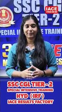 SSC CGL Tier-2 SIT Program for IACE Students and Free Mock Test Series for IACE & Non-IACE Students