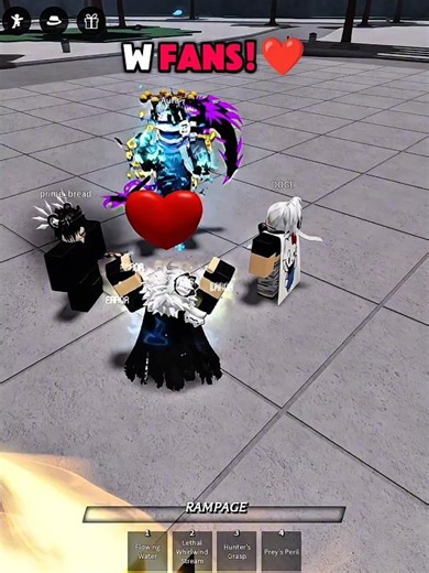 W Fans! 🤧 #thestrongestbattlegrounds #roblox #tsbg