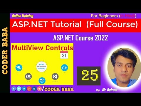 25 ASP.NET Course 2023 | MultiView Controls| Divide the content of a page into different groups