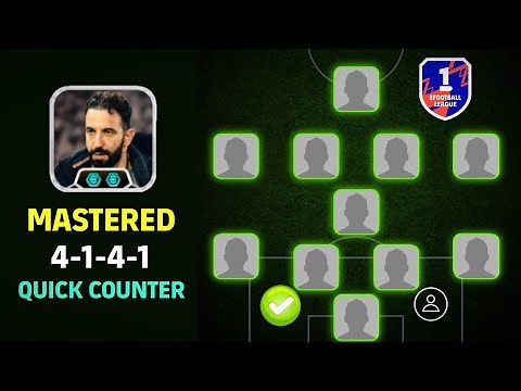 Mastered 4-1-4-1 Quick Counter Formation 🔥🥵 Step By Step Guide 4-1-4-1 Squad Building eFootball 25 🔥