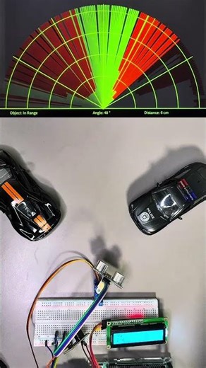DIY Arduino Radar System with Processing Visualizer! #arduino #coding #radar #diy#shorts