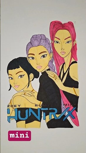 Art Challenge: Drawing Huntrix | Marker Magic & K-pop Aesthetics