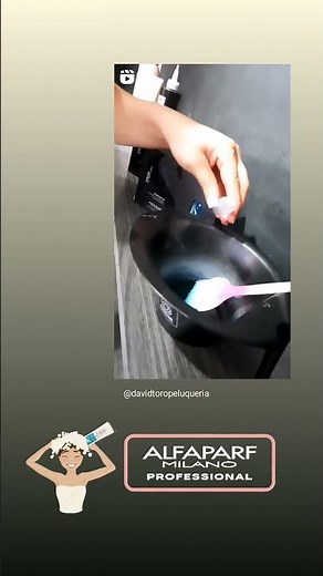 tratamiento con ampolleta azul de alfaparf