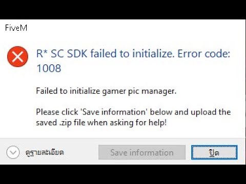 FiveM how to fix R*SC SDK failed to initialize. Error code: 1008
