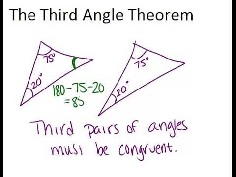 The Third Angle Theorem: Lesson (Geometry Concepts)