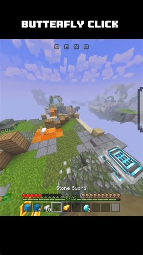 butterfly click in mcpe #shorts