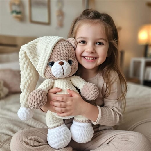 Sleepy Teddy Bear Crochet Pattern PDF | Cute Amigurumi Bear Plush | Beginner Friendly Plush Yarn Toy | Digital Download - Etsy
