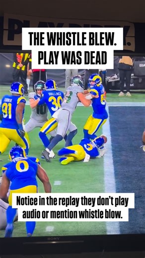Chris Cordova Cinema on Instagram: "“Picked up by Seahawks after they thought the play was over”… that’s because IT WAS OVER. The WHISTLE WAS BLOWN. It’s on the AMAZON REPLAY RIGHT NOW. Rigged ruling. #nfl #nflcheats #rams #seahawks #football"