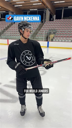 BAUER Hockey on Instagram: "Made for McKenna 👌🇨🇦 Hear how @gavin_mckenna27 customized his #MyBauer stick for this year’s #WorldJuniors"