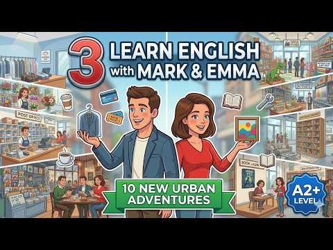Learn English with Mark & Emma: 10 Advanced City Conversations #englishpractice #englishpodcast