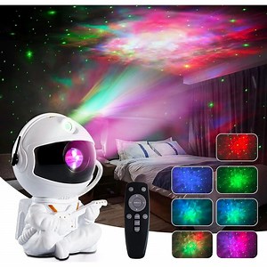 xixia Timer Operated Galaxy Astronaut LED Night Lights