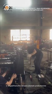 High Efficiency U-shaped Frame Fire Damper Automatic Production Line #firedamper #hvac #airduct