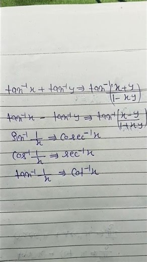 class 12th math chapter 2 formula