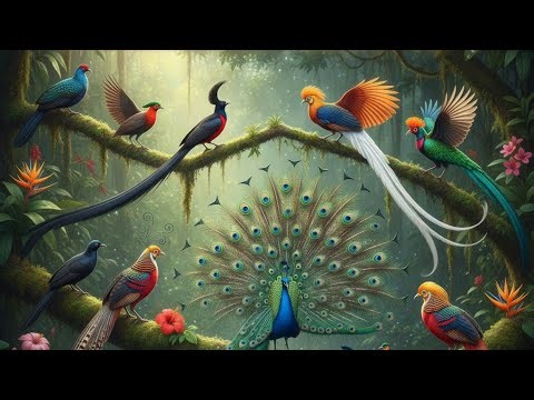🌈 Birds with the Most Colorful Tails 🤩 Nature's Feathered Masterpieces (4K)