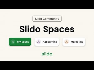 Create & Manage Slido Spaces | Slido Community