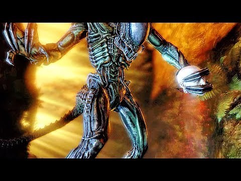 Predalien Vs Colonial Marine Fight Scene - Aliens Vs Predator Game