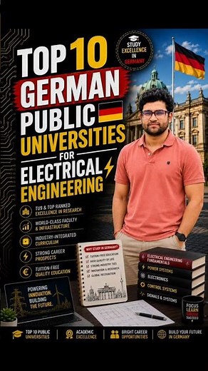 Top 10 German public universities for Electrical Engineering 🇩🇪