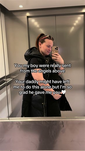 You were really sent to show me that although he couldn’t love me, he gave me a little piece that could. #pregnancy #rainbowbaby #viral #fyp #babyboy