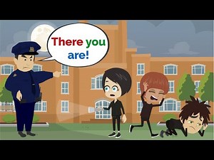 Lisa breaks into school and gets caught! | Basic English conversation | Learn English | Like English