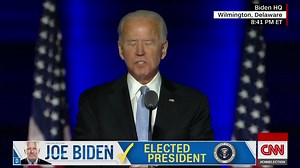 President-elect Joe Biden delivers remarks to the nation: "I pledge to be a president who seeks not to divide but unify. Who doesn't see red states and blue states — only sees the United States." https://cnn.it/35dmR4d | CNN Politics