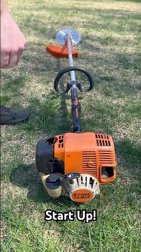 Stihl FS90R Start Up #stihl #stihlusa #weedwacker #stringtrimmer #lawncare #lawnmaintenance #brush