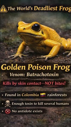 Deadly Golden Poison Dart Frog 🐸 | Poison So Strong It Can Kill Humans!