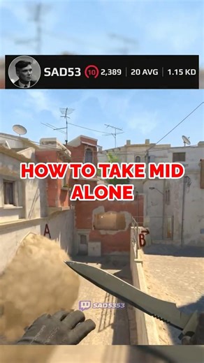 🔥How to Take Mid Solo on Mirage! (3 Smokes / 1 Spot)🎯 #cs2 #cs2mirage #cs2tutorial