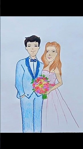 How to draw Bride and Groom #howtodraw##drawing ##turasimpledrawing #art #veryeasy ###