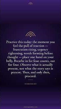 The STOP Practice | Thich Nhat Hanh's Method for Mindful Response | Inner Signal Daily