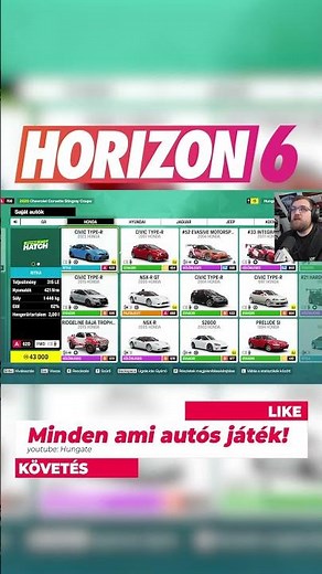 Forza Horizon 6: Autók amiket autókból lehet kivenni: 2/5 #hungate #gaming #forzahorizon6