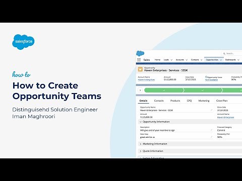 How to Create Opportunity Teams