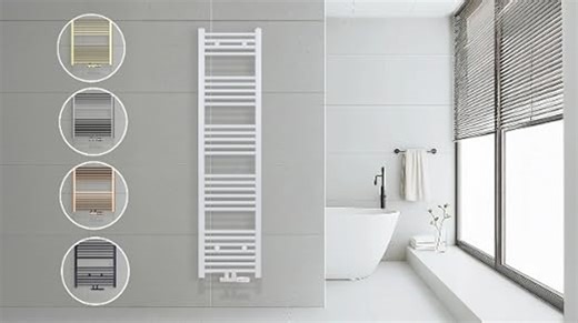 Belvit, Handtuchheizkörper, 1600x600 mm, 557 Watt, Mittelanschluss, Nabenabstand 50 mm, Edelstahl, Edelstahl gebürstet, wandhängend, wasserbetrieben, Badheizkörper, Heizkörper, Handtücher