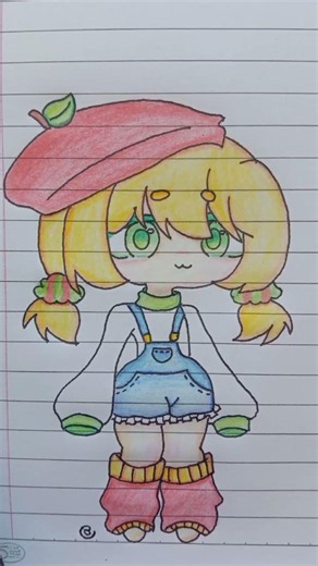 Sketsa & Mewarnai Chibi Style Gacha | Latihan Menggambar Pemula #25