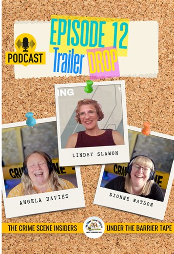 🚨 Trailer Drop! 🚨 Today on The Crime Scene Insiders, we’re giving you a sneak peek into CSI Uncovered: 20 Years on the Scene with Lindsy Slamon 👀🔍 From bloodstains under carpets to mind-blowing crime scenes (and yes… some moments that’ll make you laugh 😅), Lindsay spills the secrets from her 20-year career as a CSI, Crime Scene Manager, and Co-ordinator. Want the full stories and the highs, lows, and hilarious moments behind the tape? Don’t miss the episode dropping this Friday! 🎧 Follow u