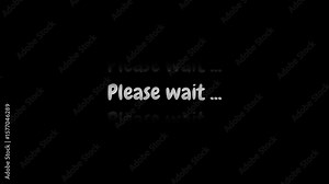 Please Wait Text in scrolling text animation style, perfect for modern video edits and UI transitions. Eye-catching and stylish. Stock Video