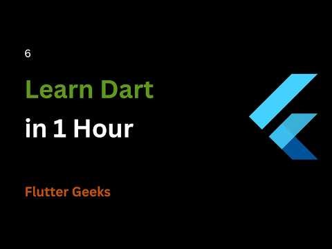 Learn Dart for flutter in 1 Hour. Dart Tutorial for beginners 2026.