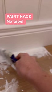 Paint Hack I’ve seen this trick done a few times and wanted to try it when painting my new skirtings. I took a Perspex sheet from an old picture frame and slid it along the floor as I painted. It worked well. It saved taping up the floor, which is always a plus in my book. P.S. A little glimpse of my new floor. #painthacks #hacks #diyhack #interiorhacks #painting #interiorsinspiration #diytips | honeybeeandhollie