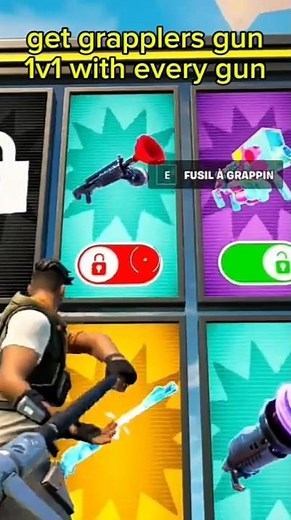 SECRET 1v1 With EVERY GUN on HIVE Map in Fortnite Creative How to get grappler shotgun 1v1 grapples