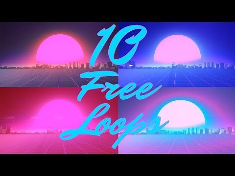 10 free Outrun Grid Animation loops