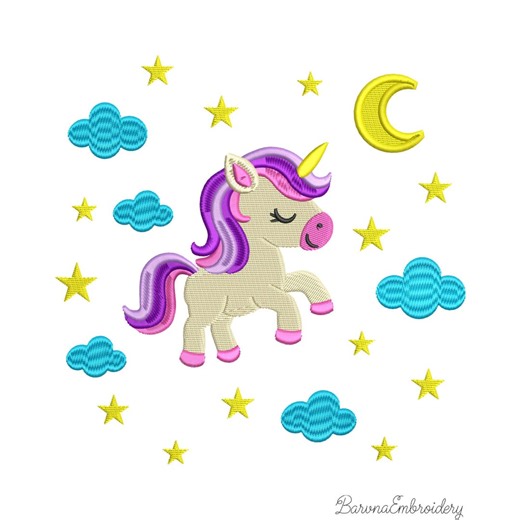 Unicorn Embroidery Design for Machine, Baby Girlembroidery Files (instant Download) - Etsy UK